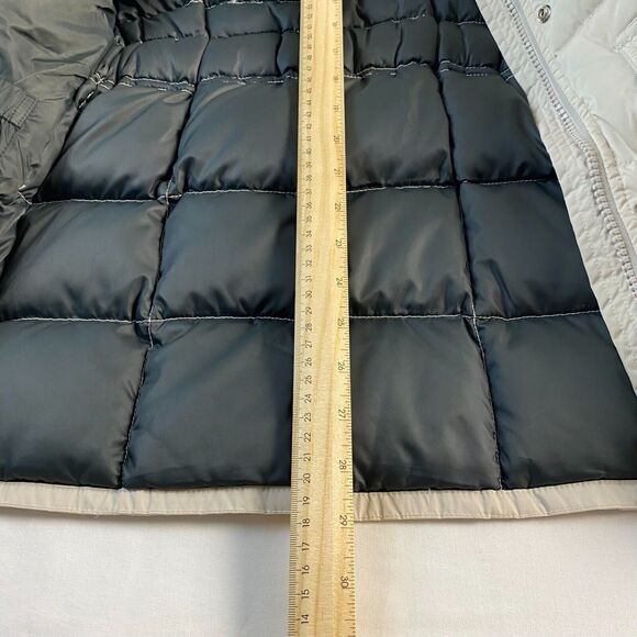 Woolrich Blizzard Parka Down Winter Jacket Hooded Puffer Women Beige Size‎ L - Picture 12 of 14